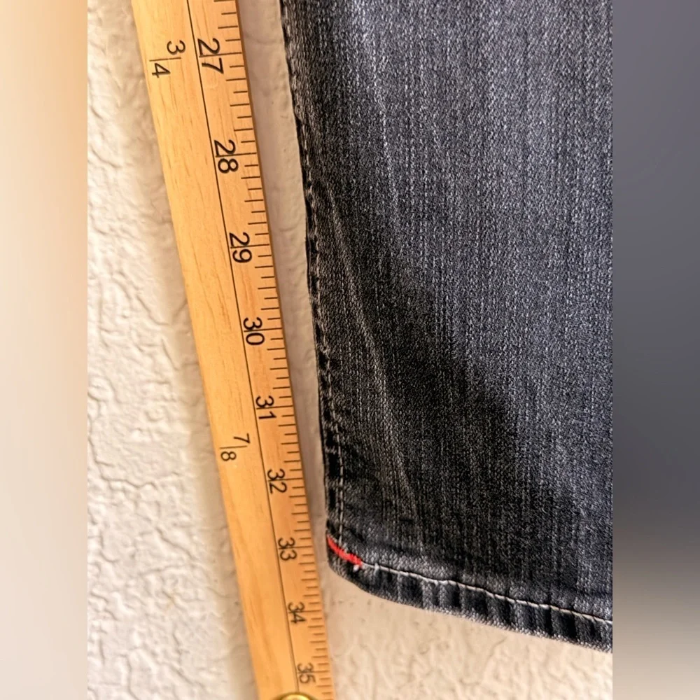 True Religion Skinny Moto Stitch Jeans Mens Black 34 W & 33 L